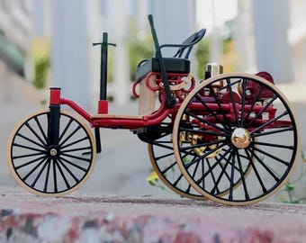 1886 Patent Motor Car – 1:12 Vintage Style Alloy Diecast Classic Model.