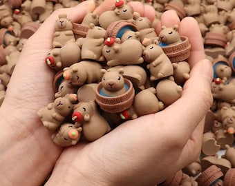 30PCS 3D Capybara Figurines | Miniature Animal Ornaments, DIY Craft Set