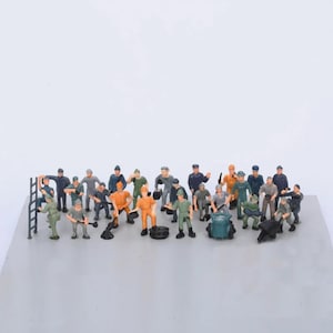 27pcs 1:87 HO Scale Railway Worker Figures – Miniature People for Model Train Layouts, Dioramas, Scenery, Display, DIY Projects craft supply