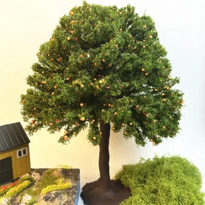 DIY 10–30cm Miniature Fruit Tree Model – Wire Tree for Dioramas, Dollhouses, Railway Layouts, Scale Landscaping & Fairy Garden Crafts