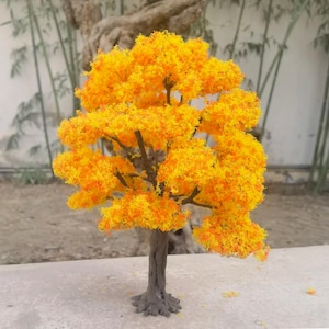 23cm Model Tree with Wire Trunk, Green Foliage for Train Layouts, Dioramas, Mountain Scenery, Railway Platform, Sand Table Decoration