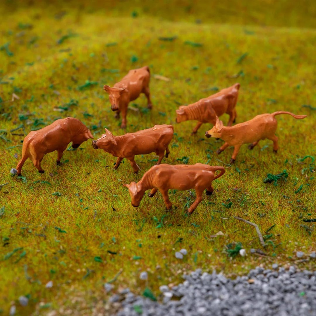 HO Scale Model Cows (6pcs), Diorama Farm Animals - Etsy