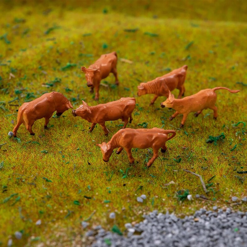 Coaws Model HO Scale Model Cows (6pcs), Diorama Farm Animals - Etsy