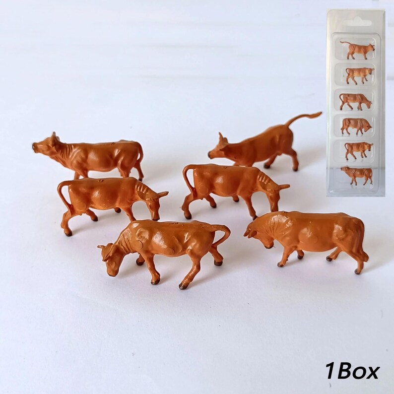 Cow Mini Models HO Scale Model Cows (6pcs), Diorama Farm Animals - Etsy