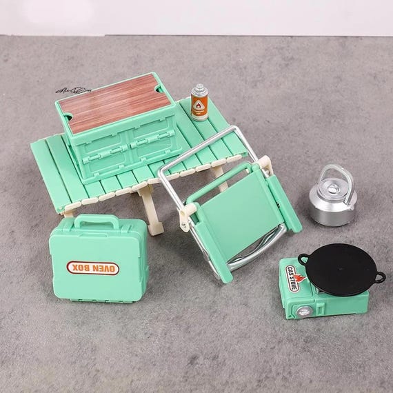 1:12 Dollhouse Miniature Camping Set – Picnic Table, Gas Stove - Etsy