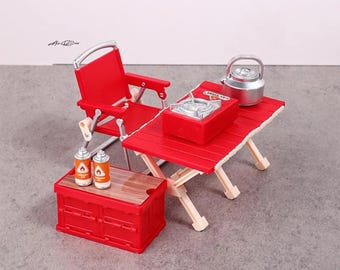 Dollhouse Miniature Camping Set – 1:12 Scale Picnic Decor