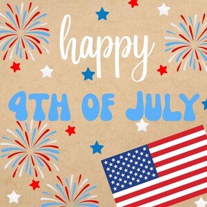 4th of July Banner: Hand-Painted Patriotic Party Decor
