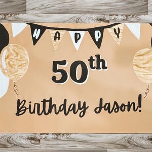 Hand-Painted Banner, Custom Event Decor, Personalized Party Banner, Wedding Backdrop, Baby Shower Sign, Custom 50th Birthday Banner