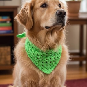 Dog Bandana Crochet Pattern PDF, Easy Pet Scarf, Instant Download