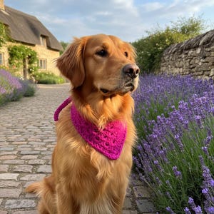 Haakpatroon hondenbandana (pdf), gemakkelijke sjaal voor huisdieren, direct downloaden afbeelding 5