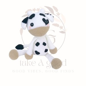 Amigurumi Cow Crochet Pattern | Cute PDF Plushie Toy Pattern | Beginner-Friendly Digital Download | Farm Animal Soft Toy DIY