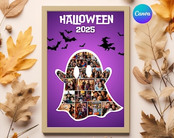 Halloween memory keepsake Halloween party photo Custom Halloween Photo Collage Halloween Memories  Ghost Halloween Décor Spooky Wall Art