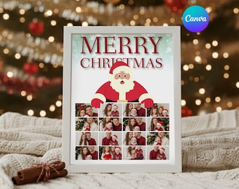Familien-Weihnachtsbaum-Fotocollage, Weihnachtsgeschenk, Bilderrahmen mit Weihnachtserinnerungen, Wanddeko für die Weihnachtszeit, Weihnachtsdekoration