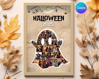 Halloween party photo Custom Halloween Photo Collage Halloween Decor Halloween memory keepsake Halloween Decor png Family Halloween Memories