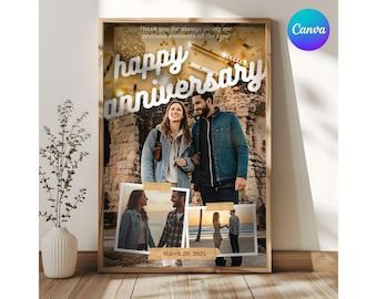 Colagem de presentes de 1º aniversário Nosso primeiro ano juntos Presente para ele Presentes para ela Presente para namorado Polaroid personalizado Presente de aniversário de casamento
