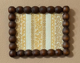 United DeSoto vintage wallpaper sample “Wainscott,” framed, OOAK