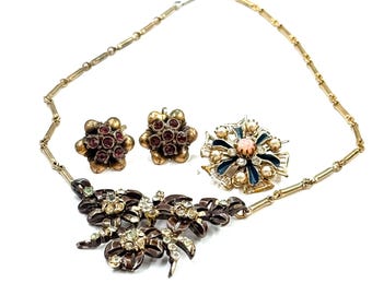 Gold, Pearl, and Rhinestone Vintage Costume Jewelry Bundle