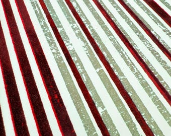 United-DeSoto “Famous Flocks” vintage wallpaper sample “Deerfield Stripe”