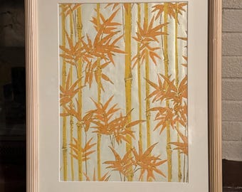 United-DeSoto vintage wallpaper sample pair in vintage frames, OOAK