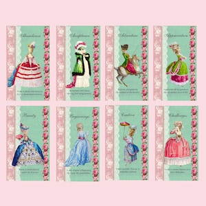 Baraja de cartas del Oráculo Shabby Rococó / Baraja de 53 cartas / Instrucciones electrónicas / Oráculo Shabby Chic / Oráculo de María Antonieta