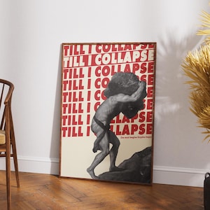 Affiche inspirante de Sisyphe : art de la philosophie d&#39;Albert Camus (PDF, PNG, JPG en téléchargement numérique