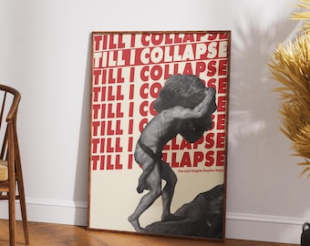 Sisyphus Inspirational Poster: Albert Camus Philosophy Art (PDF, PNG, JPG Digital Download