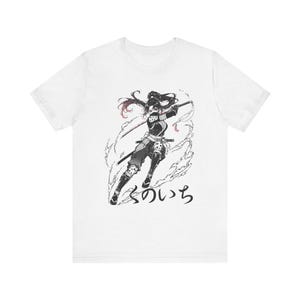 忍者くノ一アニメTシャツ、ユニセックス半袖シャツ、日本の戦士トップス、忍者コスプレ衣装、格闘技ギフト