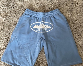 Corteiz Alcatraz Baby Blue shorts