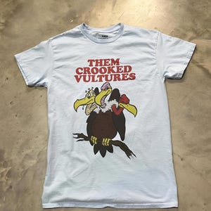 Them Crooked Vultures Kortärmad Vit T-shirt Storlek S-4X Casual Klassisk Herr