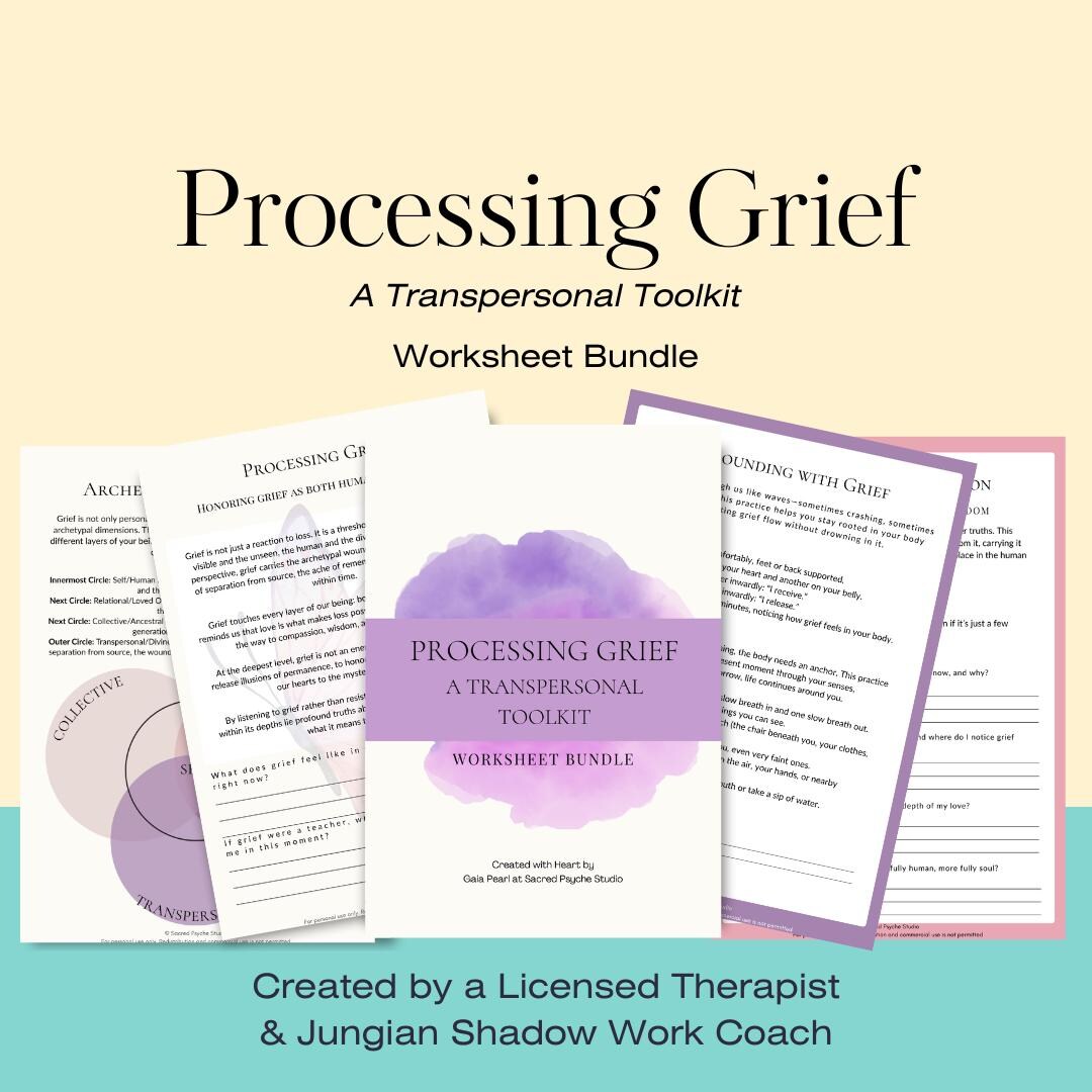 Processing Grief Worksheets | 8-page Transpersonal Toolkit for Healing ...