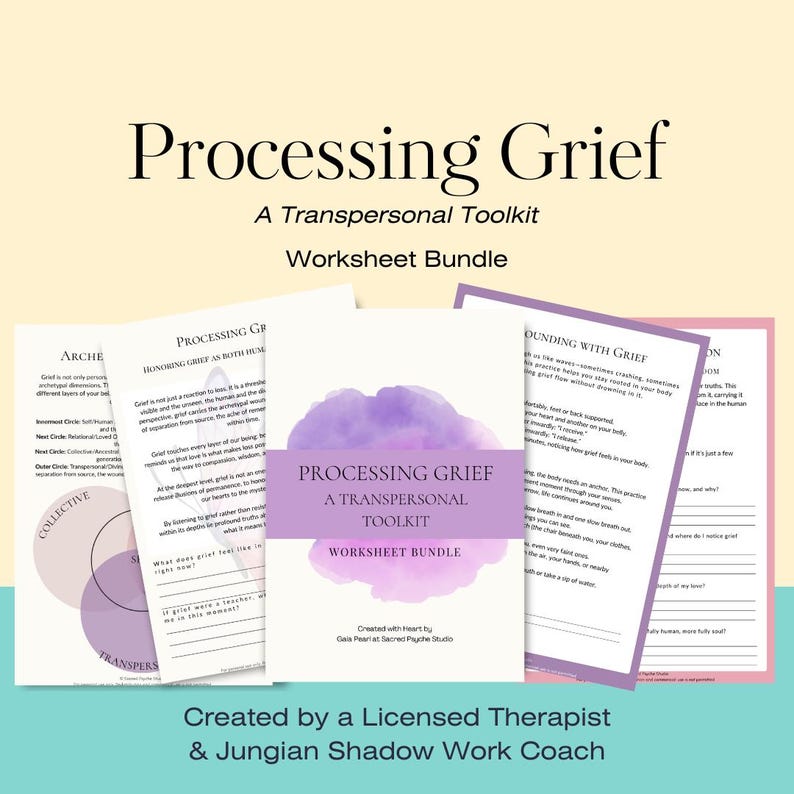 Processing Grief Worksheets | 8-page Transpersonal Toolkit for Healing ...