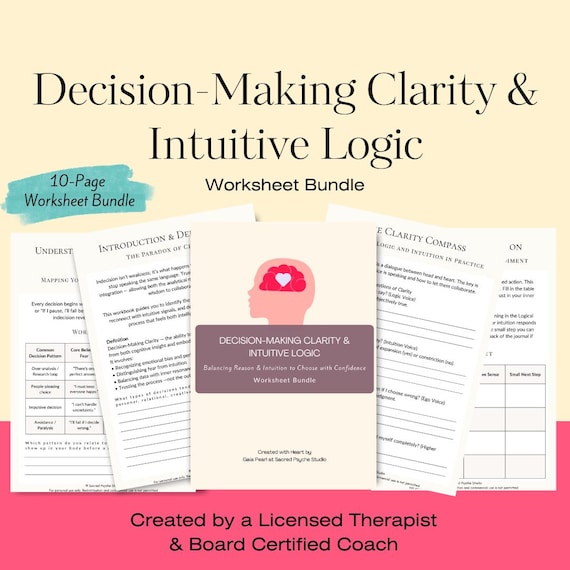 Decision-Making Clarity Workbook | Shadow Work, Self-Trust Journal (PDF)