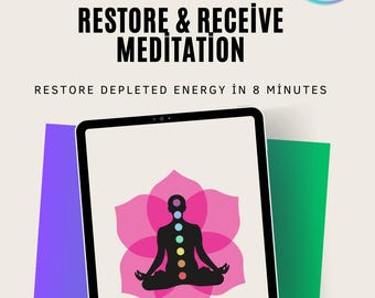 Meditación guiada para restaurar y recibir / Sanación energética para la renovación y el autocuidado / Descarga digital de audio