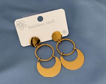 Stainless Steel Modern Dangle Earrings