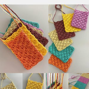 Patrón de bolso de crochet para teléfono: Tutorial fácil en PDF para hacer un bolso bandolera