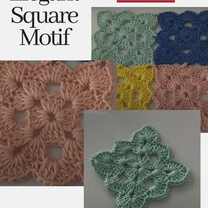 Flower Granny Square Crochet Pattern PDF | Easy Crochet Motif Tutorial | Beginner Crochet Square Pattern Digital Download