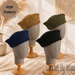 Crochet Pillbox Hat PDF Pattern, Raffia Crochet Hat Tutorial, Summer Straw Cap, Boho Bucket Hat Pattern, Video Included DIY, Digital PDF
