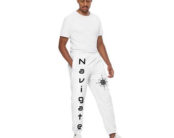 Navigate Compass Track Pants: Unisex Streetwear Joggers