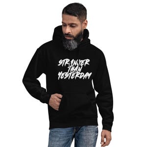 Winter Hoodie, Stranger Than Yesterday Hoodie, Dark Humor Hoodie, Funny Hoodie, Streetwear Hoodie, Hoodies with a Slogan