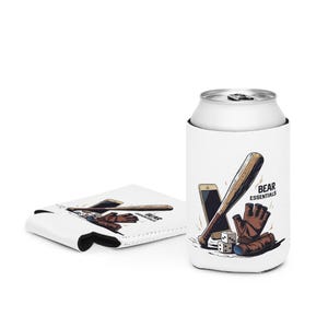 Funny Bear Can Cooler: Neoprene Drink Holder, Camping Gift