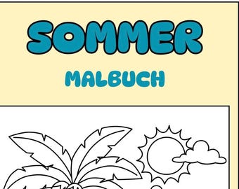 Summer coloring book for children | Summer coloring pages PDF | Coloring fun for vacations & holidays | Coloring book to print | Activities for children