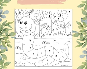 Paint by Numbers Animal World for Kids | Coloring Pages by Numbers | Coloring Animals PDF | Printable Coloring Book | Creative Children's Activities
