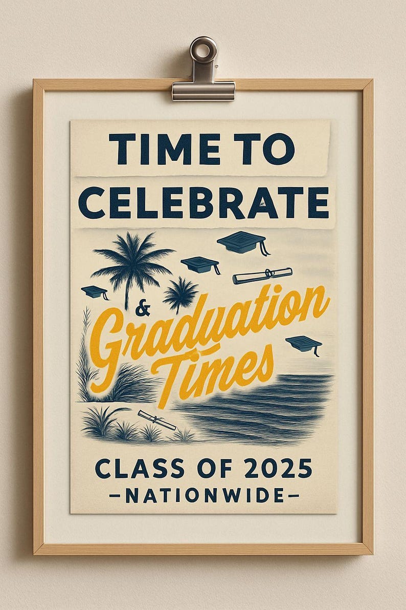 Graduation Newspaper Autograph Spiral Notebook - Ruled Line, Guest Book ...