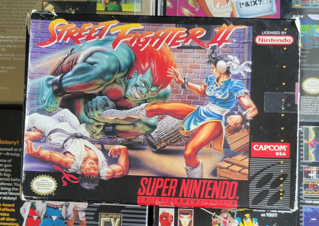 Street Fighter 2 SNES Cartridge: Complete in Box (CIB) - Authentic 1992 ...