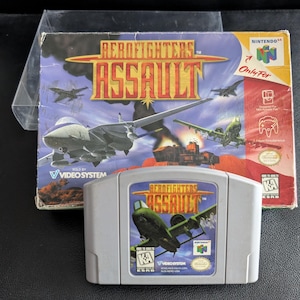 Aero Fighters Assault – Autentisk Nintendo 64 N64 Komplett i låda (CIB) – Skydd