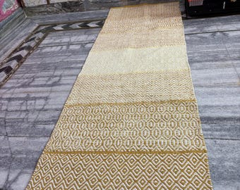 Tappetino da yoga in cotone tessuto a mano: tappeto da meditazione boho antiscivolo
