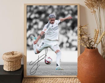 Federico Valverde Soccer Art | Real Madrid Football Poster Print
