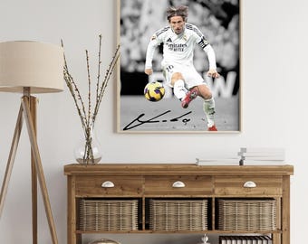 Luka Modrić Postersignd poster Croatia Football Legend Art Digital Download