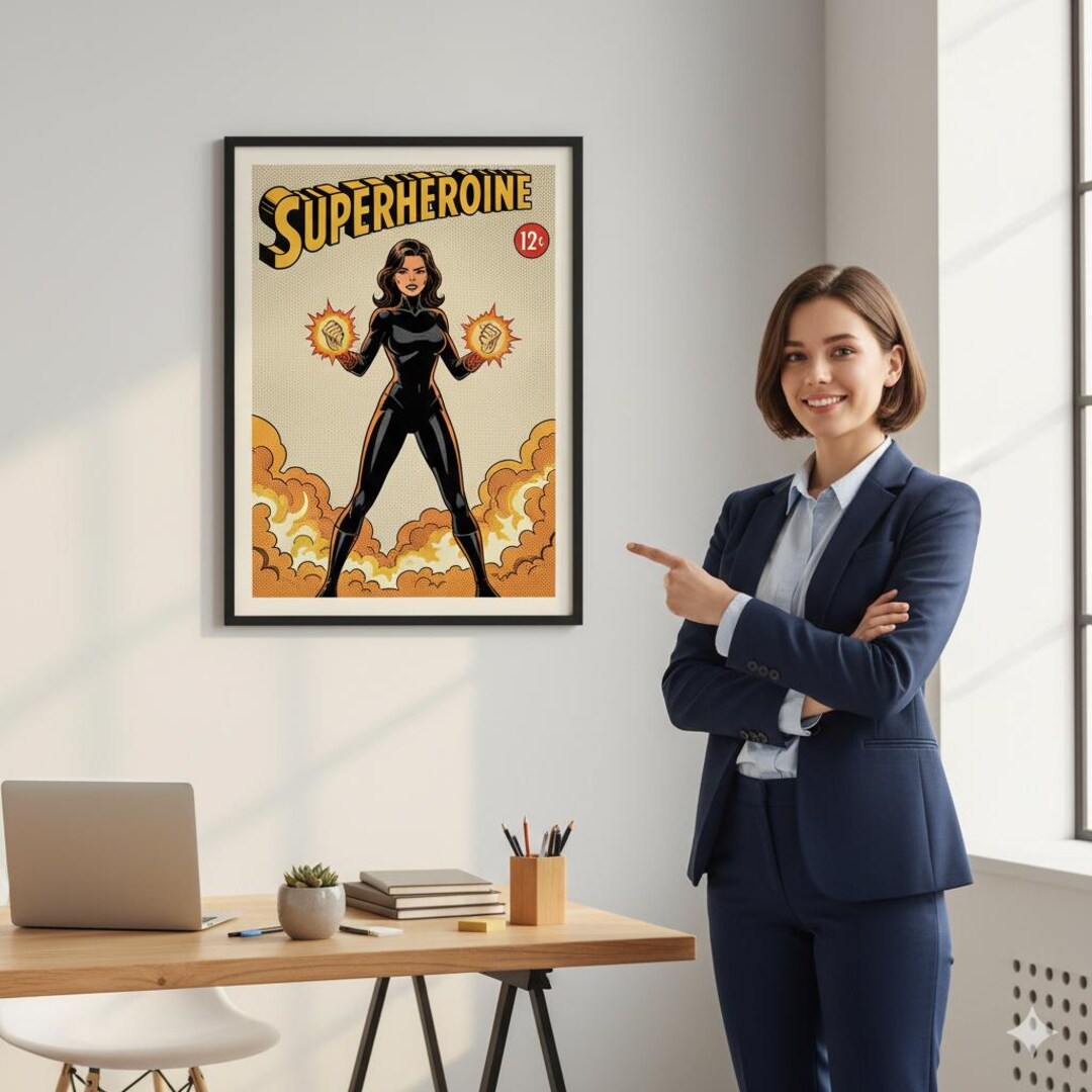 Embossed Comic Cover Personalized Custom Comic Book Cover | Personalized Superwoman Comic ...