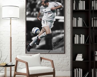 Zinedine Zidane Football Legend Poster | Real Madrid Icon Wall Art